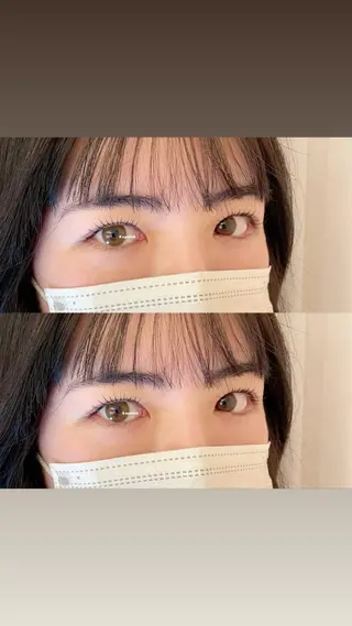 セミロング カラー パーマ ヘアアレンジ メンズ キッズ ネイル マツエク・マツパ アイブロウ 𝑹 eyelashのマツエク・マツパデザイン