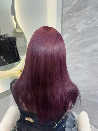 セミロング カラー 韓国ヘア‎🪽 あんじぇ‎🤍池袋のヘアスタイル
