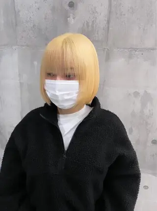 ミディアム カラー パーマ ヘアアレンジ メンズ キッズ ネイル マツエク・マツパ アイブロウ 🐺ウルフ×ハイトー ン🖤Yukinoのヘアスタイル