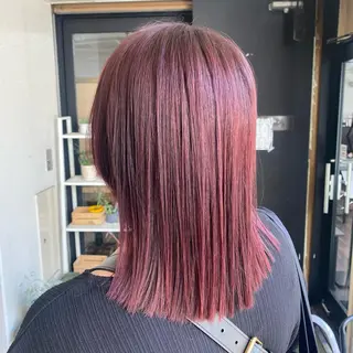 ミディアム カラー ヘアアレンジ 🌟🍒ハイトーン 韓国ヘア/ユウミのヘアスタイル