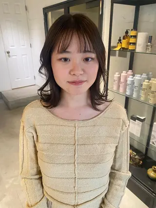 ミディアム カラー 聖 来のヘアスタイル