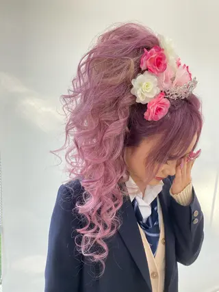 ロング カラー ヘアアレンジ 松井 敬太郎のヘアスタイル