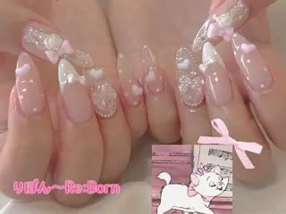 セミロング りぼん Re:Bonrのネイルデザイン