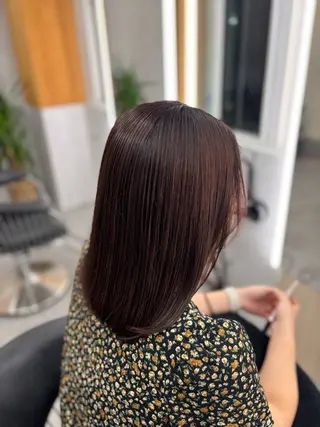 ミディアム カラー 縮毛矯正/カラ ー/艶髪🌻ひな🌻のヘアスタイル