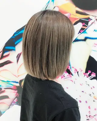ミディアム パーマ 趙 英来のヘアスタイル