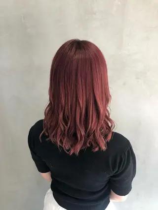 ミディアム カラー ヘアアレンジ TOKI /透明感/原宿のヘアスタイル