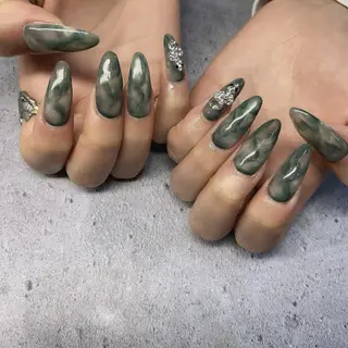 ネイル 渋谷／チップ長さ出し 👑アプレgel-xのネイルデザイン