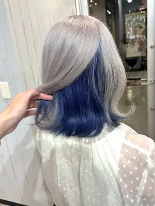 ミディアム カラー 桑原 由理のヘアスタイル