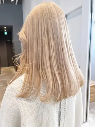 セミロング カラー ITbyALBUM 藤沢店のヘアスタイル