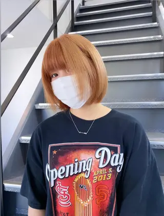 ショート カラー ヘアアレンジ ハイトーンカラー🌈 メンズパーマ鈴木康平のヘアスタイル