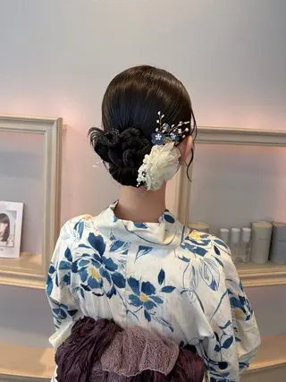 ヘアアレンジ 🍪ヨシイハルネ🍪 ラベンダーカラーのヘアスタイル