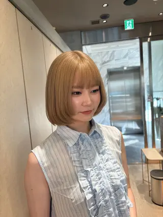 セミロング カラー 柔らかいhair🐕 Yu🫧銀座🩶のヘアスタイル