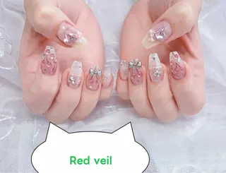 ネイル red veil ネイルのネイルデザイン