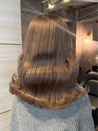 ミディアム 庄司蒼麻 艶カラー/モデル募集のヘアスタイル