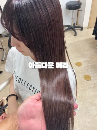 ロング カラー 透明感カラー/韓国 ブリーチ/古橋のヘアスタイル