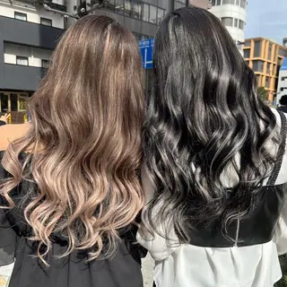 ロング カラー シールエクステ特化 ハイトーン、NANAのヘアスタイル
