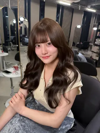 ロング カラー caho／大阪梅田 韓国ヘア♡のヘアスタイル