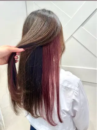 ミディアム 💖韓国カラー エクステmikotoのヘアスタイル