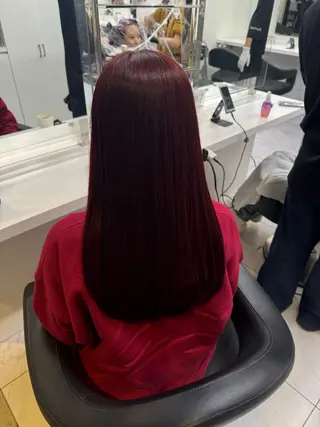 ロング カラー パーマ ヘアアレンジ メンズ キッズ 韓国系🇰🇷🩶 艶暗髪/MEIのヘアスタイル