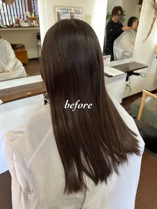 ロング 💜推しインナー カラー/菊池柊真💜のヘアスタイル