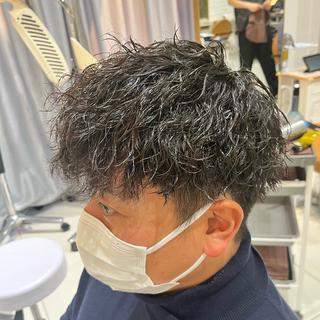 パーマ メンズ 三条メンズパーマ⚽️ 髙井　陽のヘアスタイル