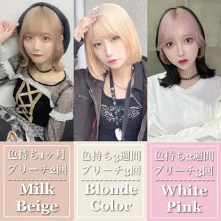 セミロング カラー ハイトーン特化💍 NØRN💍韓国のヘアスタイル