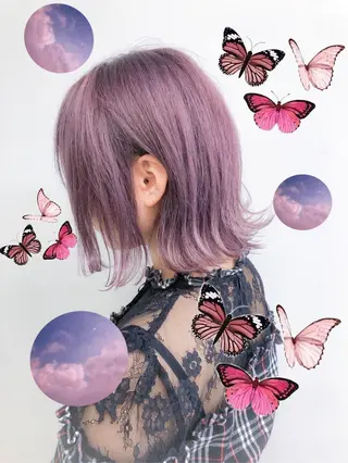 ショート カラー 上品＆韓国風 🥀海心🥀のヘアスタイル