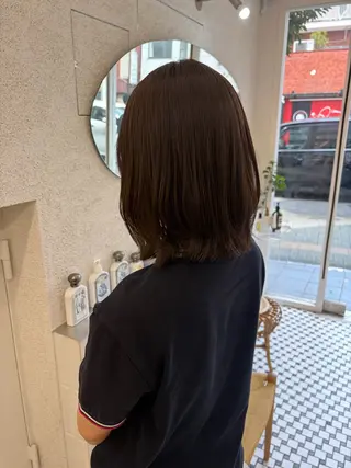ミディアム まろやかベージュ🤎 艶カラー🔔リンのヘアスタイル