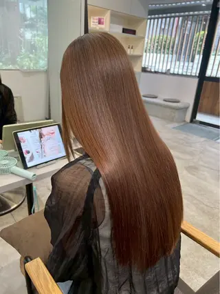 ロング パーマ ハイトーンカラー が絶対可愛い✨泰聖✨のヘアスタイル