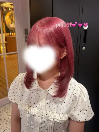 カラー 🍒ベージュ/ピンク ベージュ🍒なつきのヘアスタイル