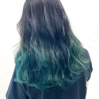 セミロング カラー 脱!黒髪 ダブルカラー【上野】のヘアスタイル