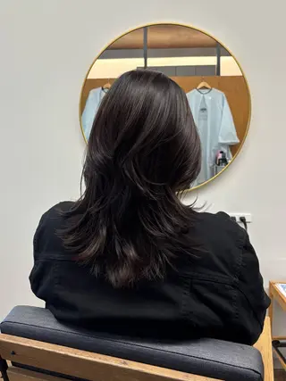 セミロング カラー 広島韓国ヘア♡ たかみのヘアスタイル