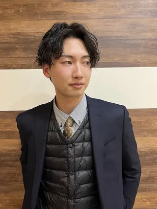 ショート パーマ メンズ 宮嶋 勇輔のヘアスタイル
