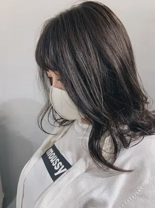 セミロング パーマ ボブパーマコテ巻き風 パーマNo1深江秀平のヘアスタイル