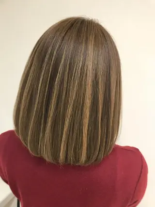 ミディアム カラー パーマ ヘアアレンジ ネイル マツエク・マツパ 吉川 宙翔のヘアスタイル