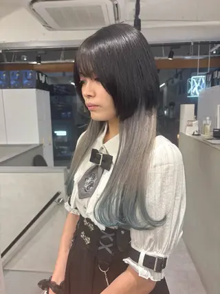 ロング カラー ヘアアレンジ ハイトーン×似合わせ Shoseiのヘアスタイル