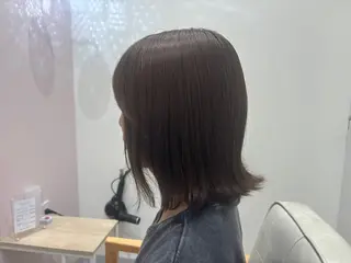 ミディアム 艶カラー/ ケアカラー/ゆうきのヘアスタイル