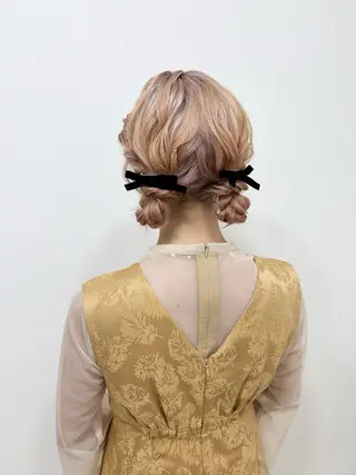 ミディアム ヘアアレンジ ヘアセットサロン /上坪愛美のヘアスタイル