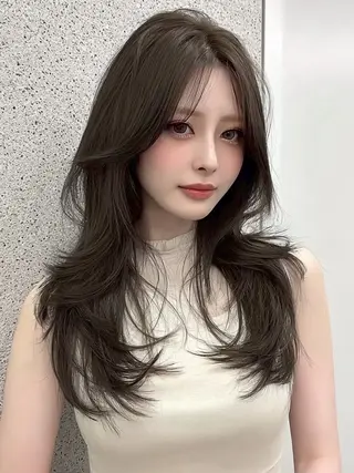 ロング カラー ✂️垢抜け/トレンド レイヤー/韓国/IRのヘアスタイル