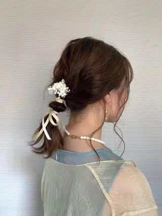 ミディアム カラー ヘアアレンジ satsuki レイヤー・暖色のヘアスタイル