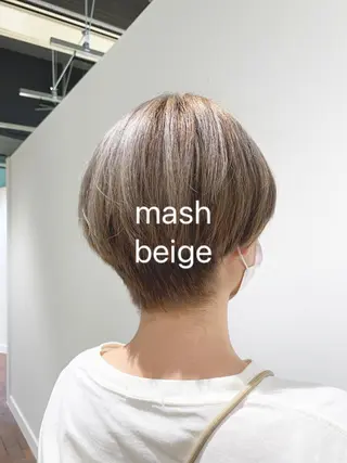 ミディアム カラー ヘアアレンジ 透明感カラー ボブ/ 直感カラー診断のヘアスタイル