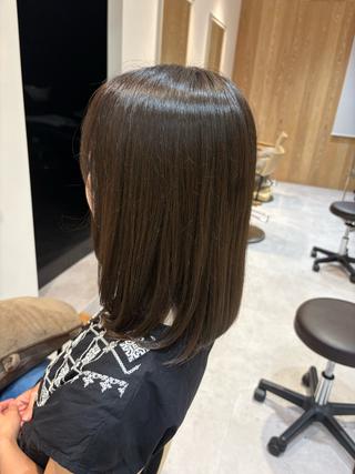 ミディアム カラー 藤田 小波のヘアスタイル