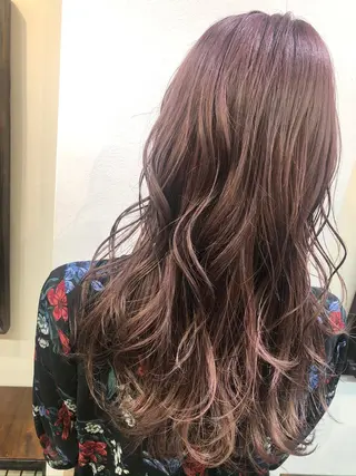 ロング カラー コレットヘアー 田中アヤノのヘアスタイル