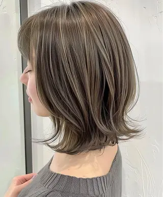 ミディアム 【白髪ぼかし特化】 お悩み改善/深川諒のヘアスタイル
