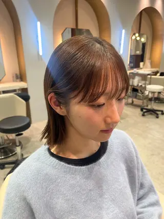 ミディアム 金安 かんたのヘアスタイル