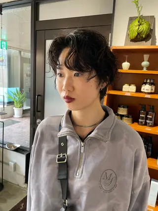 ショート パーマ kaito /都立大学herのヘアスタイル