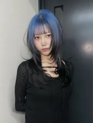 ロング カラー jyui/原宿 ハイトーン/デザインのヘアスタイル