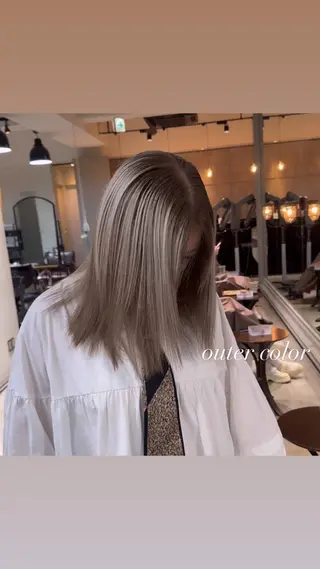 ミディアム カラー 💜ハイトーン💛 マジカルかいちゃんのヘアスタイル