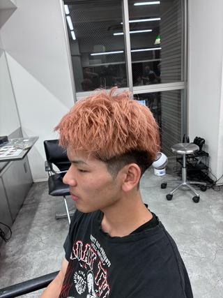 ショート カラー メンズ 💈海外風パーマ 💈メンズ/颯太のヘアスタイル