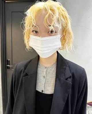 ショート カラー パーマ 髪質改善+デザイン THEMAISONのヘアスタイル